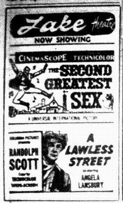 Lake Theatre - Old Ad (newer photo)